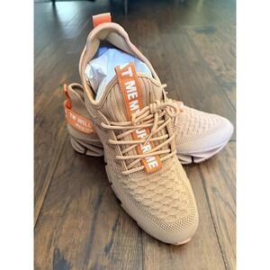 Athletic Running Shoes Mens Size 11 salmon Mesh Lightweight Blade Sole Sneakers